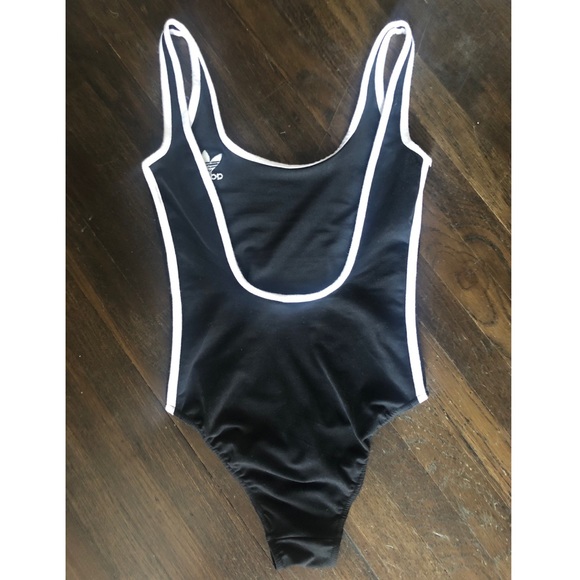 Adidas Trefoil BodySuit Blk & White RacerStripe XS - Picture 6 of 8